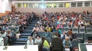 Some of the delegates during the pipe-cleaner exercise (photo by David Gauntlett)